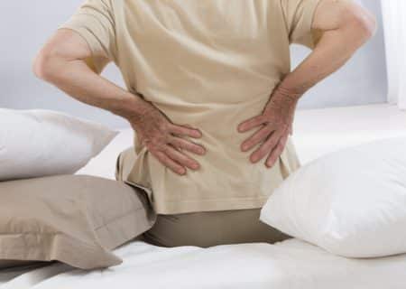 A man with chronic back pain