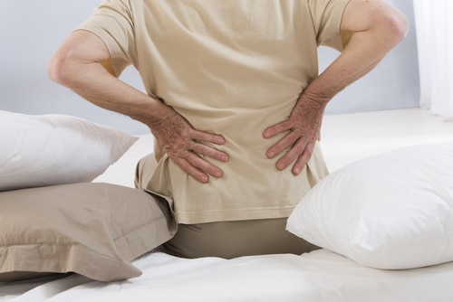 A man with chronic back pain