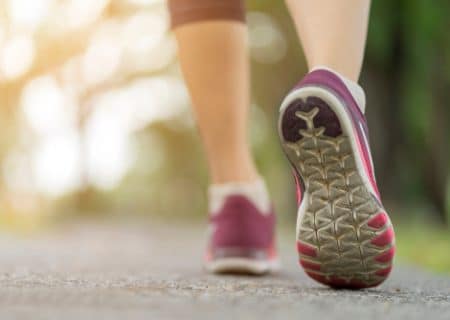 A woman running